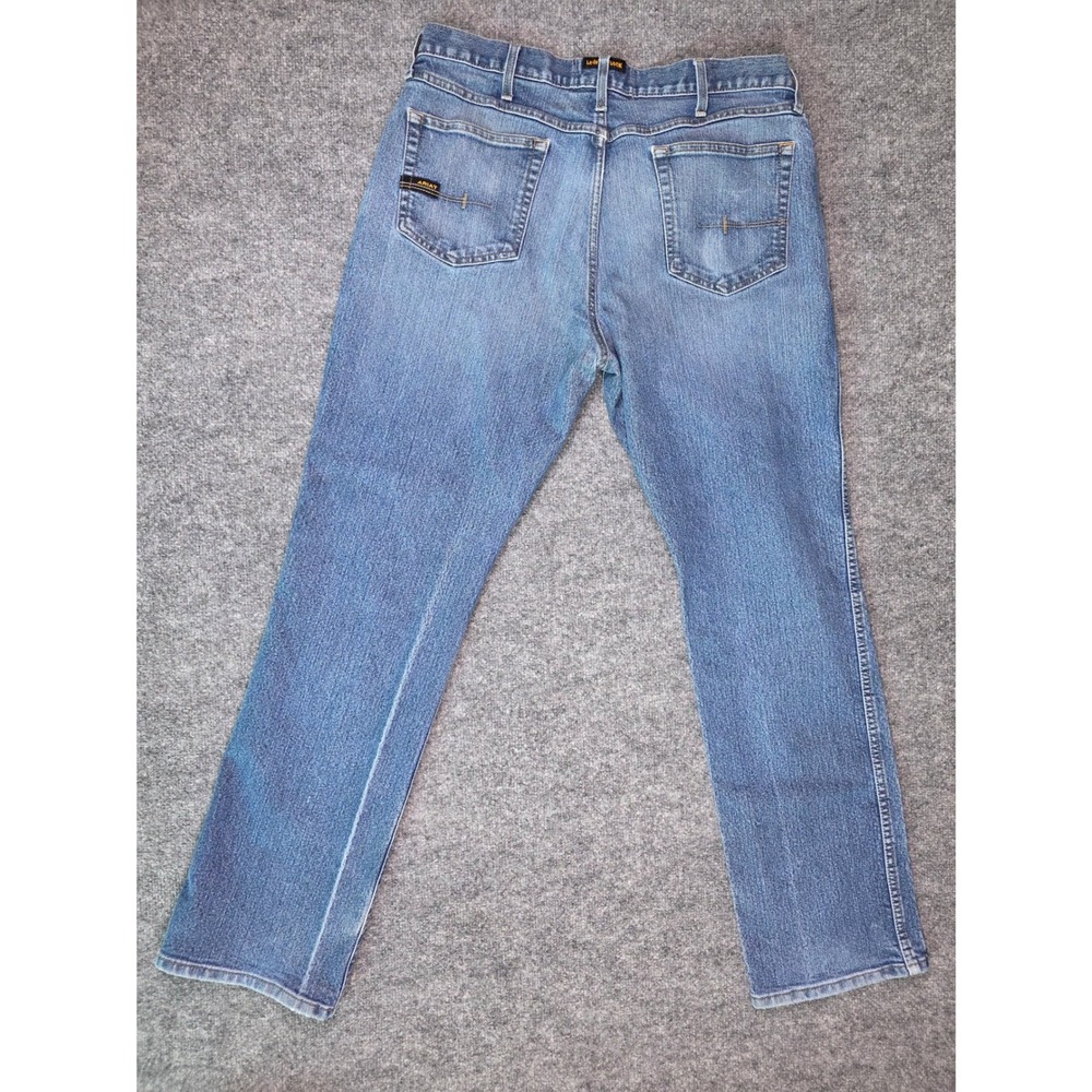Ariat Rebar M4 Straight Leg Jeans Mens 36x33 Blue Blackstone Low Rise - Picture 4 of 10